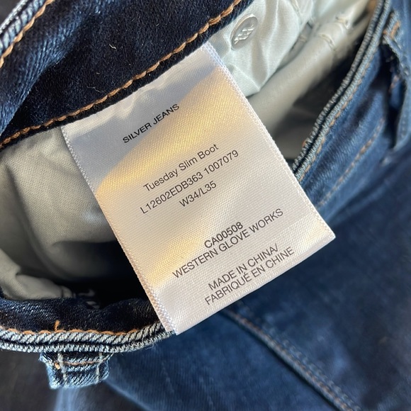 Silver Jeans Tuesday Slim Bootcut Size 34/34 brand new without tags - Picture 7 of 8